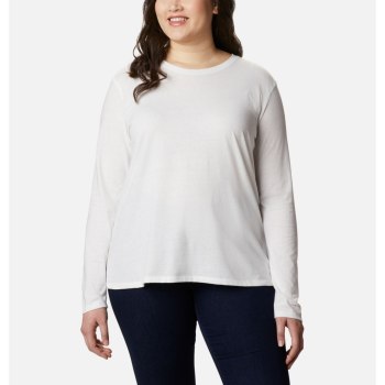 Dámské Mikiny Columbia Solar Shield Long Sleeve Plus Size Bílé ZTRIVK930